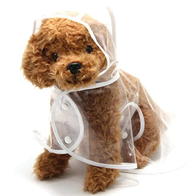 Puppy Waterproof Pet Dog Raincoat Jacket Clothes Vest Rain Coat Outdoor Hoodies White - M