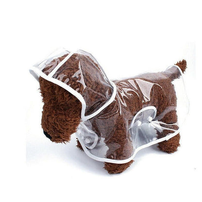 Puppy Waterproof Pet Dog Raincoat Jacket Clothes Vest Rain Coat Outdoor Hoodies White - M
