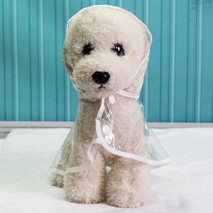 Puppy Waterproof Pet Dog Raincoat Jacket Clothes Vest Rain Coat Outdoor Hoodies White - M
