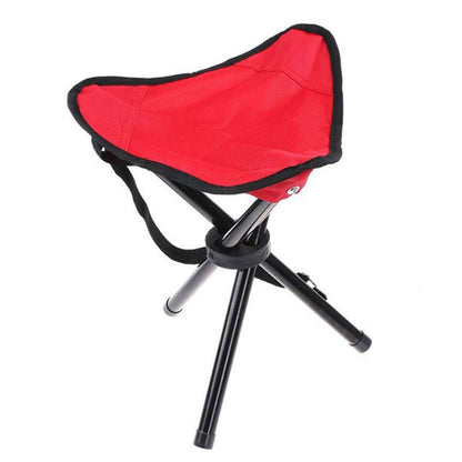 Folding Portable Beach Chair Fishing Stool Outdoor Lightweight Camping Chair - Blue