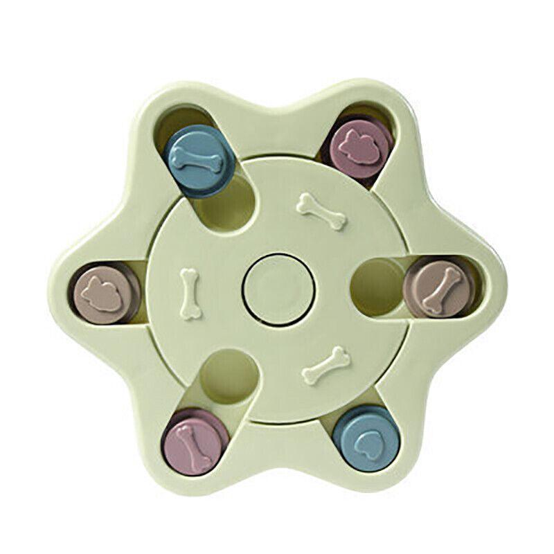 Dog Treat Dispenser Food Puzzle Toy Interactive Training Feeder Pet Supply Bowl - Claw-Blue