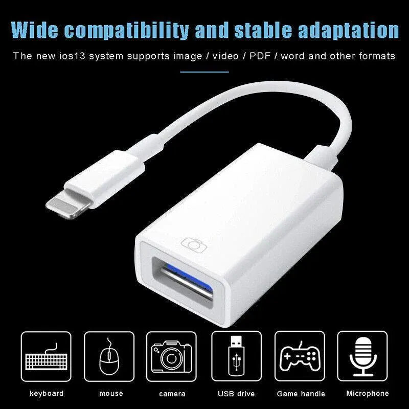 For Iphone Or Type C To Usb Otg Data Cable Adapter Male 3.0 A Female Converter - Type-C
