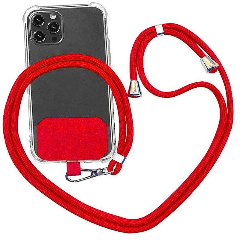 Adjustable Phone Lanyard with Patch for Most Cases Neck Strap Holder - Blue