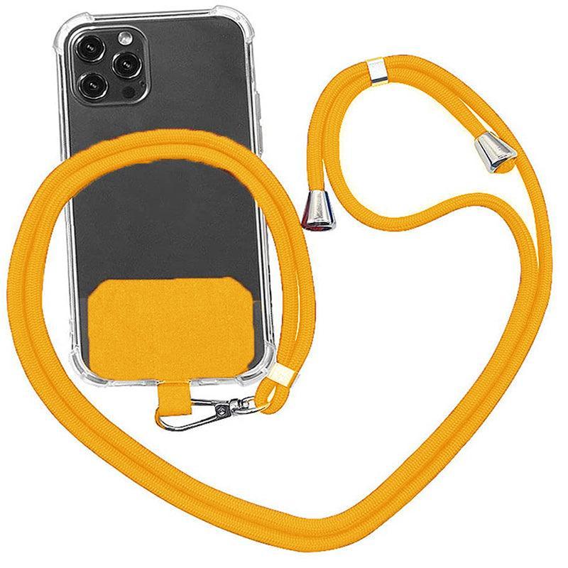 Adjustable Phone Lanyard with Patch for Most Cases Neck Strap Holder - Blue