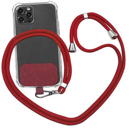 Adjustable Phone Lanyard with Patch for Most Cases Neck Strap Holder - Green