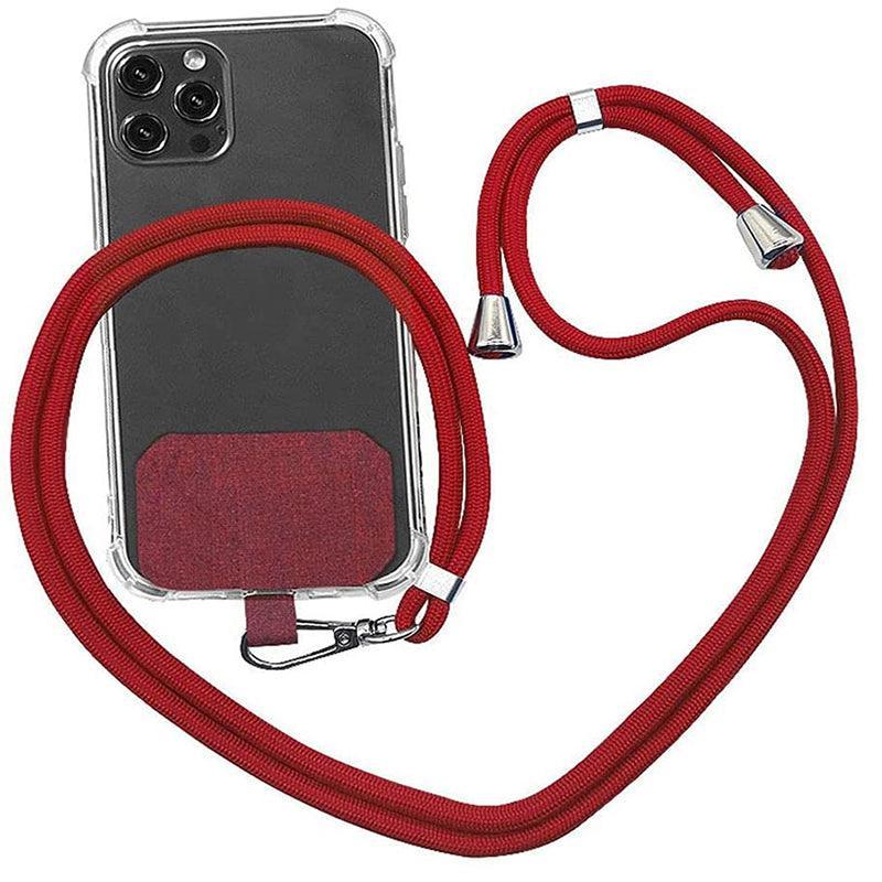 Adjustable Phone Lanyard with Patch for Most Cases Neck Strap Holder - Light Grey