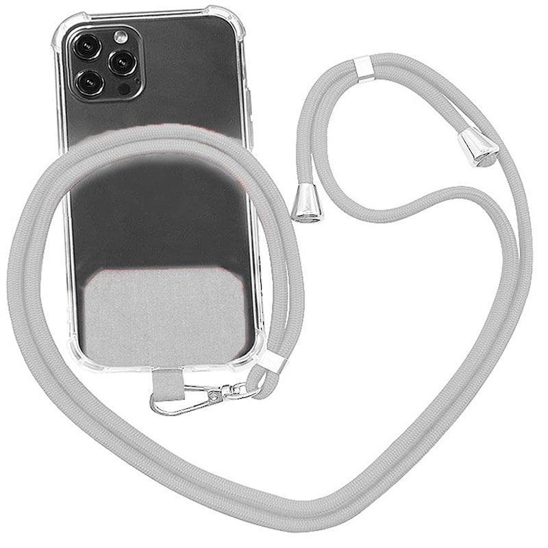 Adjustable Phone Lanyard with Patch for Most Cases Neck Strap Holder - Wine Red
