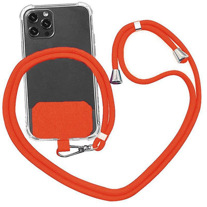Adjustable Phone Lanyard with Patch for Most Cases Neck Strap Holder - Yellow