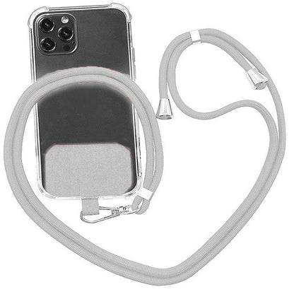 Adjustable Phone Lanyard with Patch for Most Cases Neck Strap Holder - Yellow