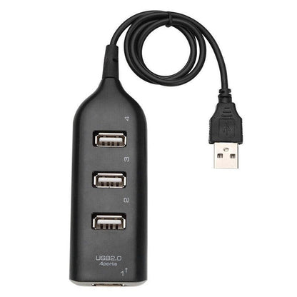 Multi Usb Hub 4 Port High Speed Slim Compact Expansion Smart Splitter Oz Au - Black