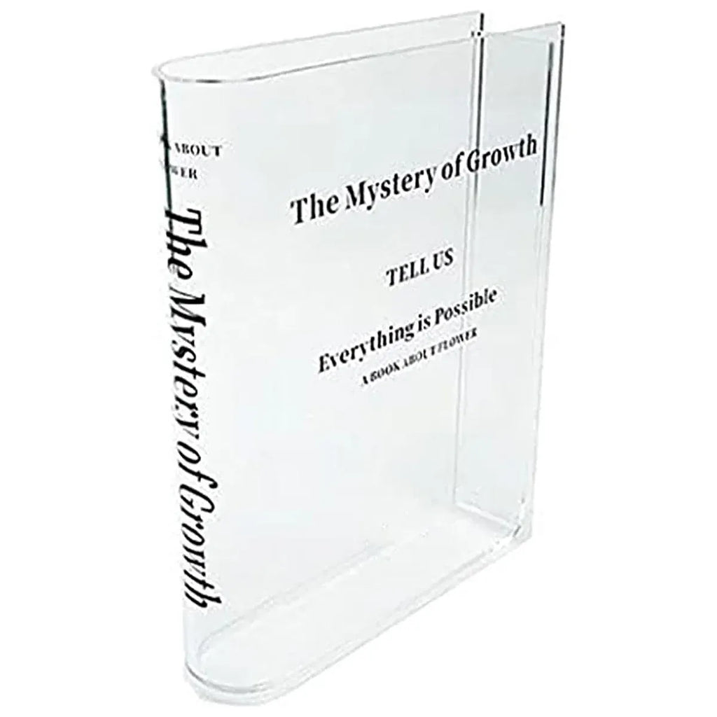 Transparent Book Vase Flower Holder Acrylic Decorative Table Display Stand