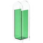 Creative Transparent Acrylic Vase Flower Ornament Dried Floral Display Tank - Green