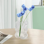 Creative Transparent Acrylic Vase Flower Ornament Dried Floral Display Tank - Green