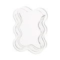 Creative Transparent Acrylic Vase Flower Ornament Dried Floral Display Tank - Wave pattern-Transparent