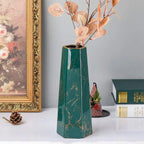 Marbled Ceramic Vase Simple Home Living Room Decor Flower Arrangement Piece