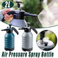 Pressure Pump Spray Bottle 2L Easy Pump Adjustable Nozzle Garden Watering Flower - Grey