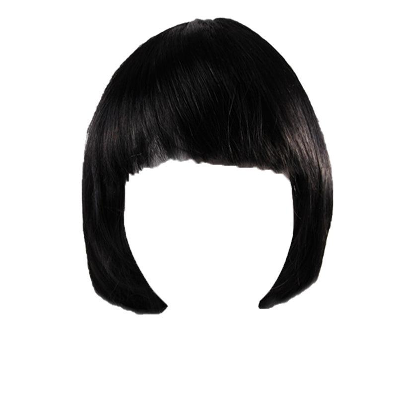Short Bob Wig with Bangs for Women Synthetic Cosplay Party Hair in 14 Colours - Dark Pink