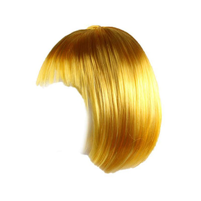 Short Bob Wig with Bangs for Women Synthetic Cosplay Party Hair in 14 Colours - Dark Pink