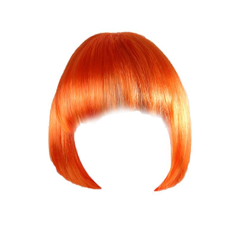 Short Bob Wig with Bangs for Women Synthetic Cosplay Party Hair in 14 Colours - Dark Pink