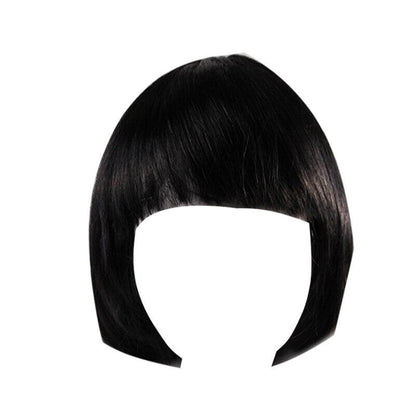 Short Bob Wig with Bangs for Women Synthetic Cosplay Party Hair in 14 Colours - Dark Purple