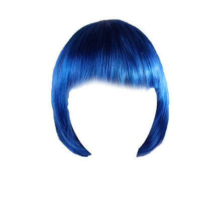 Short Bob Wig with Bangs for Women Synthetic Cosplay Party Hair in 14 Colours - Light Purple