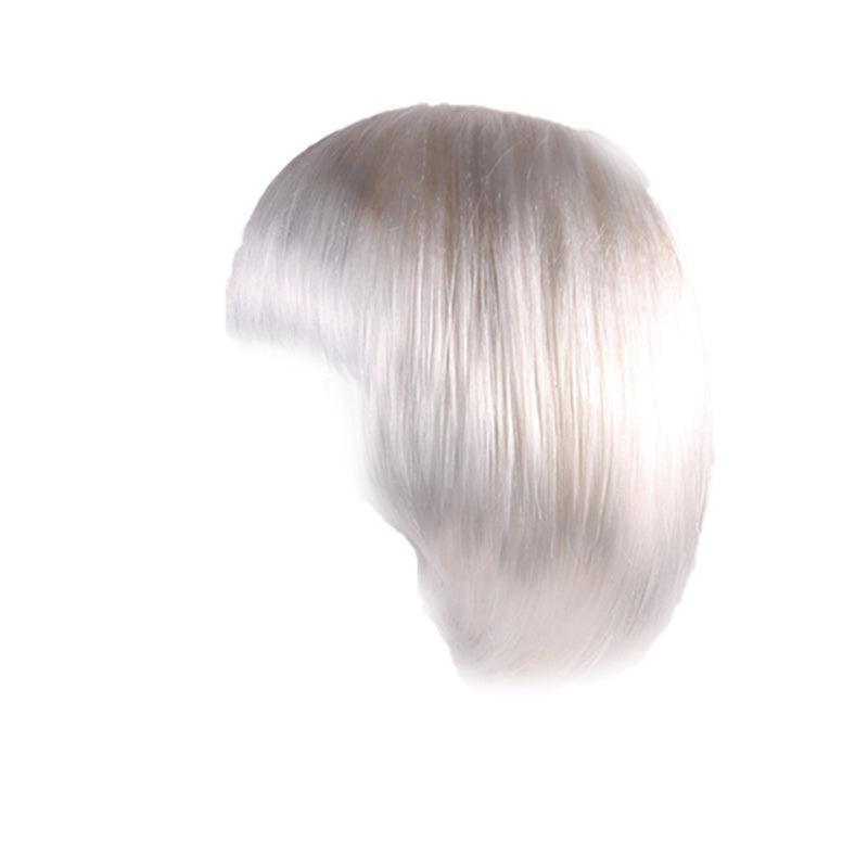Short Bob Wig with Bangs for Women Synthetic Cosplay Party Hair in 14 Colours - Yellow