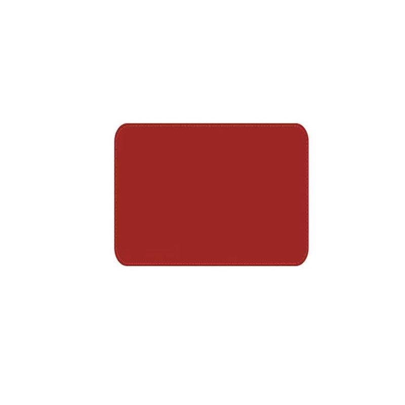 Leather Mouse Pad 30x25.5cm Waterproof Gaming Desk Mat Anti Slip Rubber Mousepad - Wine Red