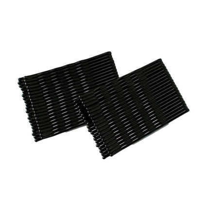 40 PCS Short Black Waved Hair Pins Bobby Pins Grips Salon Dance Hair Accessories - Long Curved Clip