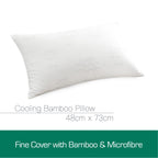 Luxor Australian Made Bamboo Cooling Pillow Standard Size Twin Pack