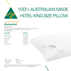 Luxor Australian Made Hotel King Size Pillow with 4cm Wall Single Pack