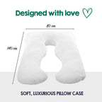 Woolcomfort Aus Made Maternity Pregnancy Nursing Sleeping Body Pillow Pillowcase Included Sky