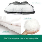 Woolcomfort Aus Made Maternity Pregnancy Nursing Sleeping Body Pillow Pillowcase Included Sky