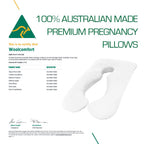 Woolcomfort Aus Made Maternity Pregnancy Nursing Sleeping Body Pillow Pillowcase Included White