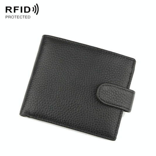 Rfid-blocking Short Men Wallet - Anti-magnetic