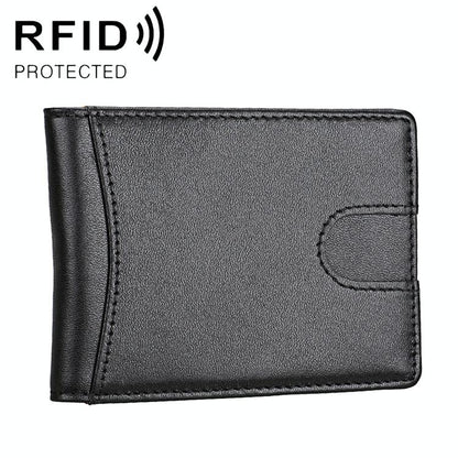 Mini Crazy Horse Leather Rfid Wallet - Antimagnetic