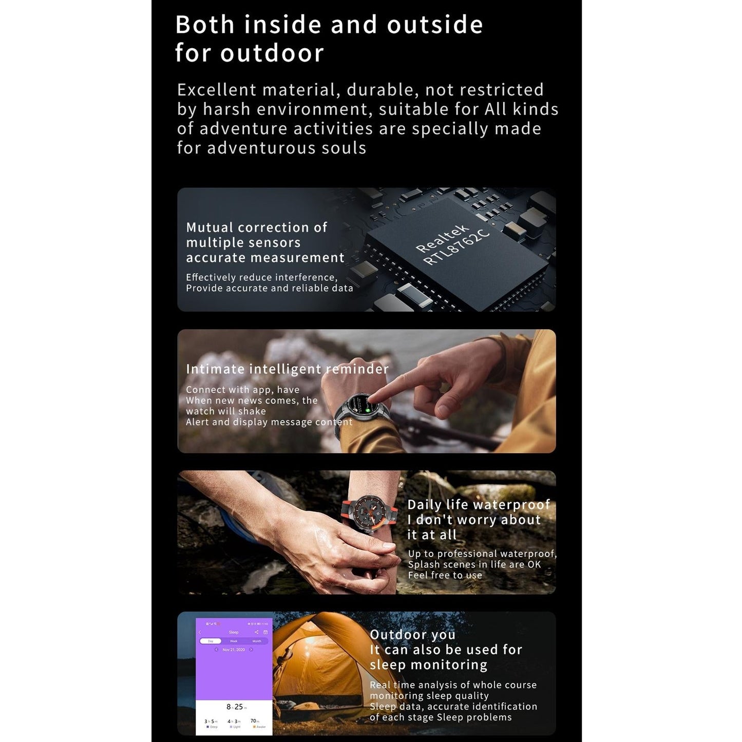 Waterproof Smart Wristband With Menstrual Cycle Reminder And Heart Rate Monitor - Orange