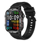 1.96 Inch Colour Screen Smart Watch Silicone Strap Support Bluetooth Call - Black