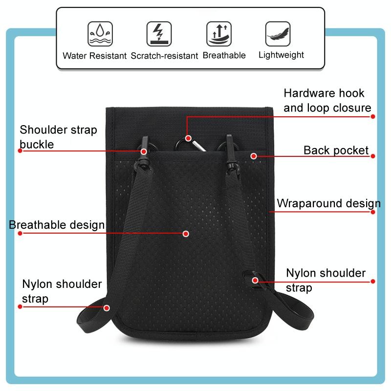Secure Neck Bag for Passport and Phone - Multi-functional - Black