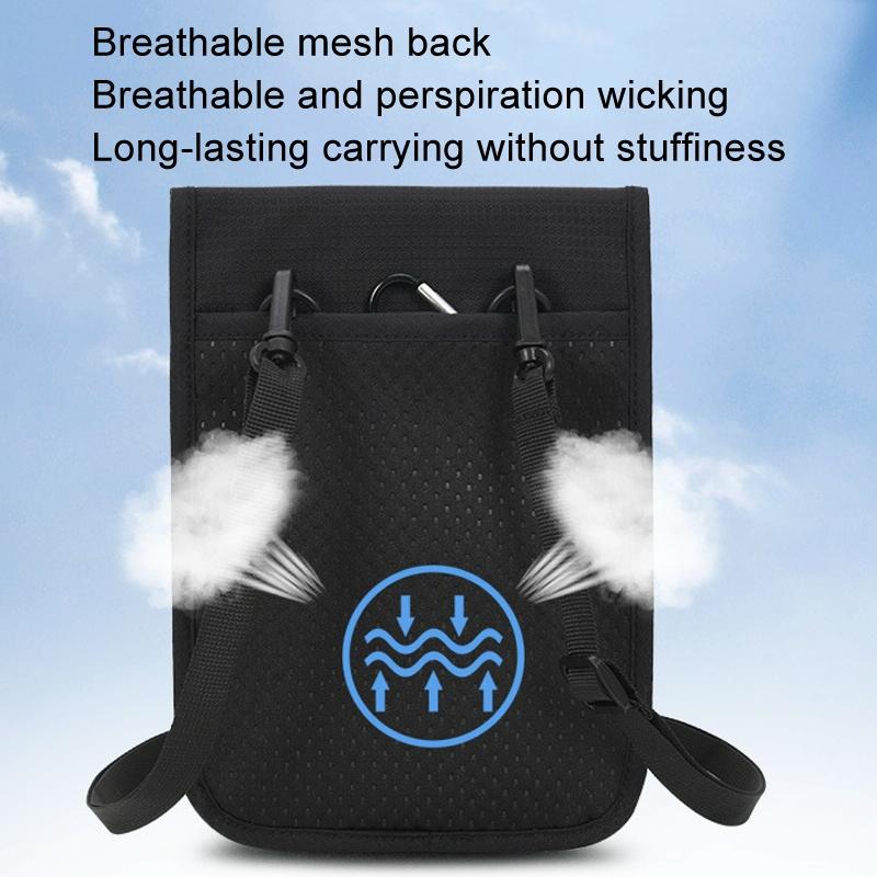 Secure Neck Bag for Passport and Phone - Multi-functional - Black