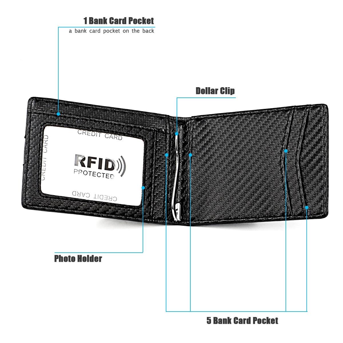 Rfid-blocking Carbon Fiber Men Wallet - Sleek & Secure