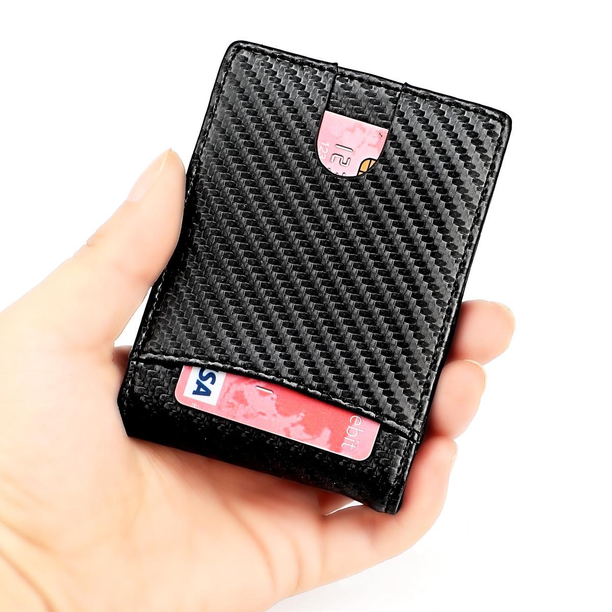 Rfid-blocking Carbon Fiber Men Wallet - Sleek & Secure