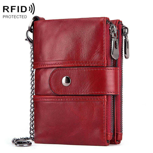 Secure Multi-function Rfid Wallet - Anti-theft - Red