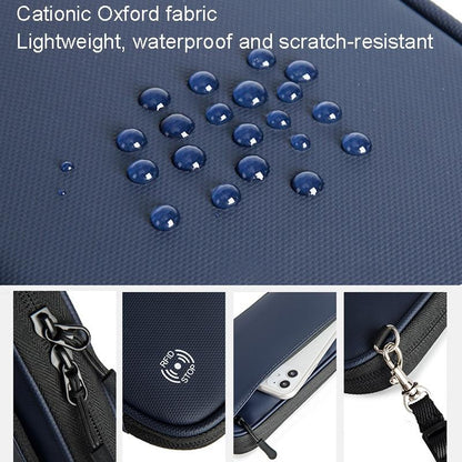 Rfid-protected Waterproof Neck Passport Holder - Blue