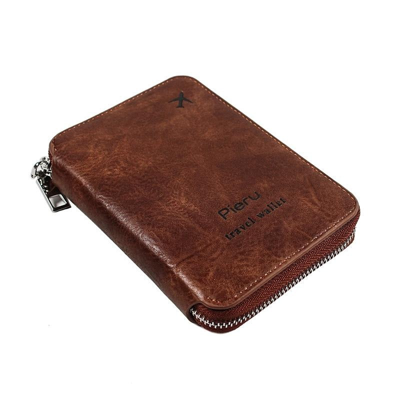 Rfid-blocking Travel Document Pouch - Gray White