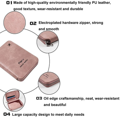 Rfid-blocking Travel Document Pouch - Gray White