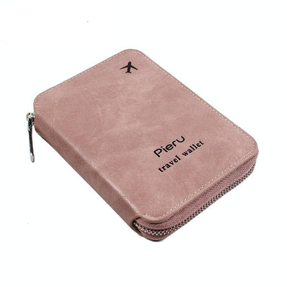 Rfid-blocking Travel Document Pouch - Gray White