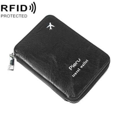 Rfid-blocking Travel Document Pouch - Gray White