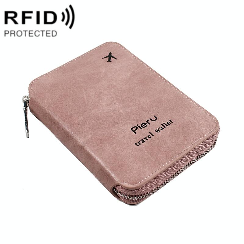 Rfid-blocking Travel Document Pouch - Gray White