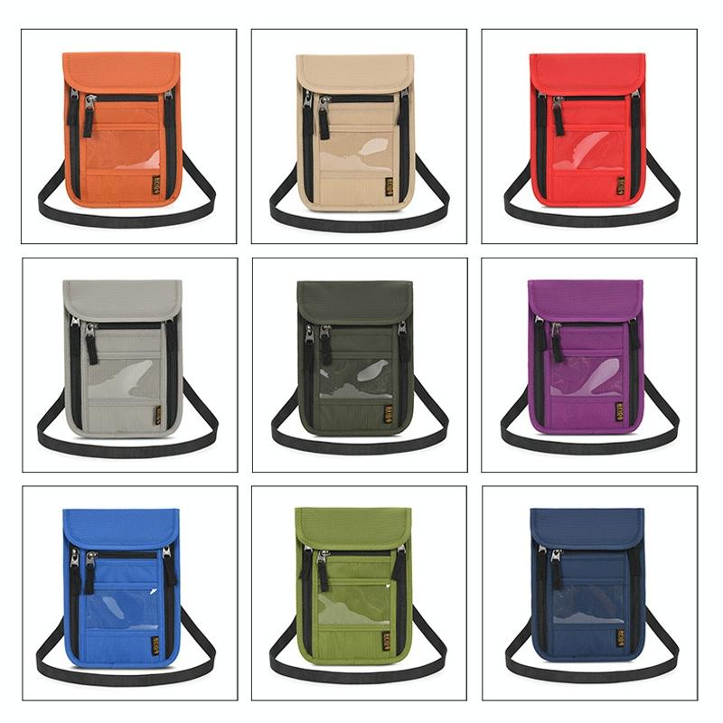 Secure Neck Bag for Passport and Phone - Multi-functional - Khaki