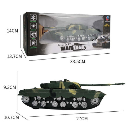 1 32 Four-way Rc Tank with Remote Control - Green